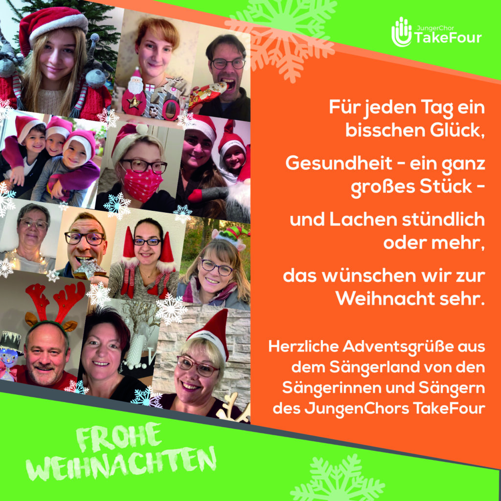 Weihnachtsgrüße aus dem Sängerland  Weihnachtsgrüße aus dem Sängerland   Chor TakeFour Ludwigshafen Chor TakeFour Ludwigshafen
